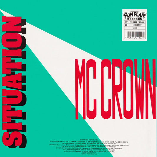 MC Crown Featuring Rhythem System : Situation (New Hip House Remix) (12")