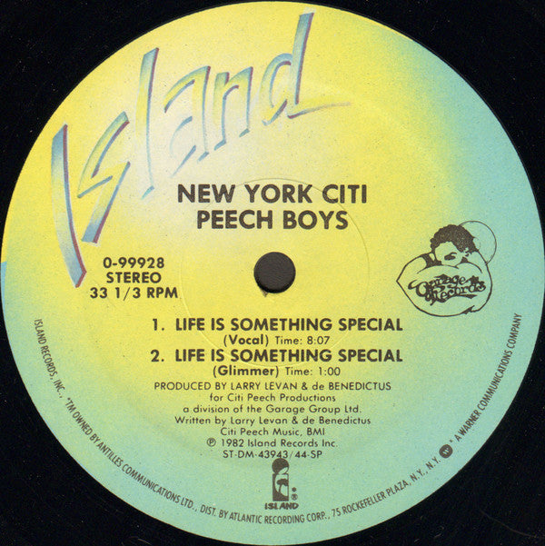 New York Citi Peech Boys* : Life Is Something Special (12", Single)
