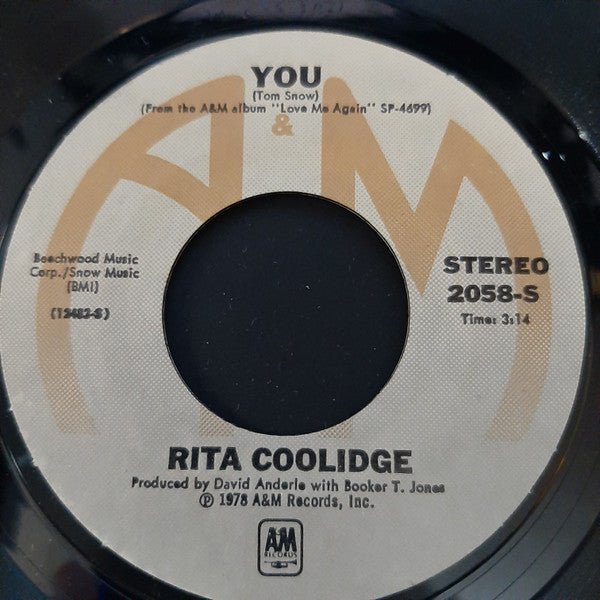 Rita Coolidge : You (7", Single, Styrene, Mon)