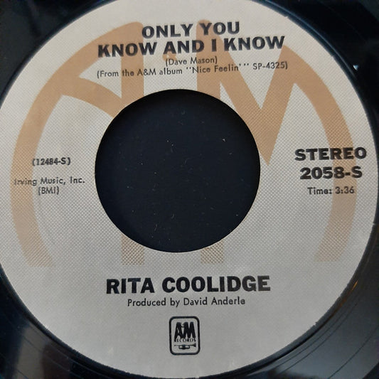 Rita Coolidge : You (7", Single, Styrene, Mon)