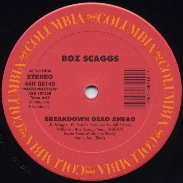 Boz Scaggs : Jojo / Breakdown Dead Ahead (12")