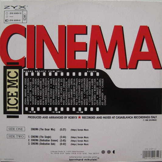 ICE MC : Cinema (12", Maxi, Ltd)