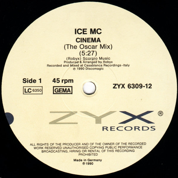 ICE MC : Cinema (12", Maxi, Ltd)