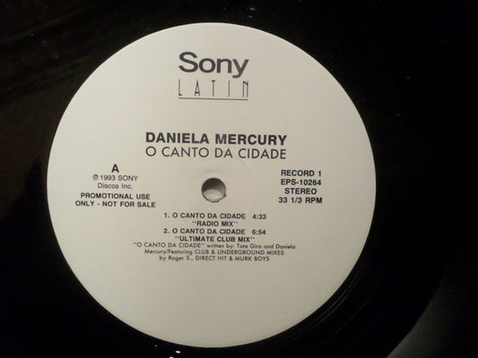 Daniela Mercury : O Canto Da Cidade (2x12", Single, Promo)