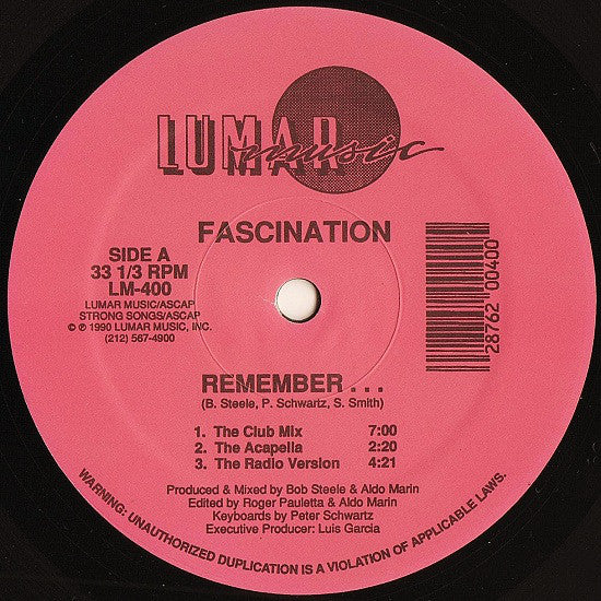 Fascination : Remember... (12")