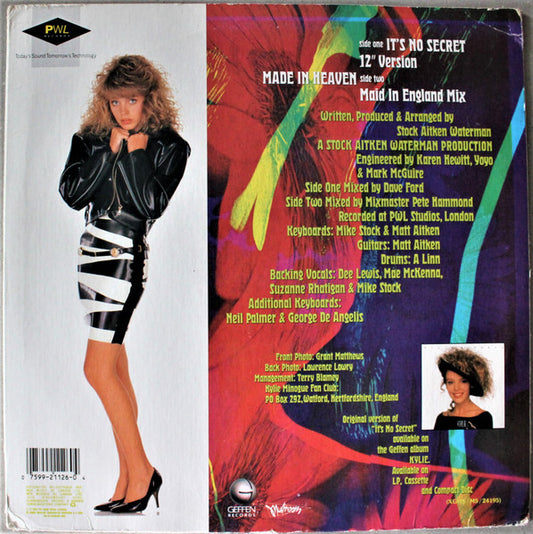 Kylie Minogue : It's No Secret / Made In Heaven (12")