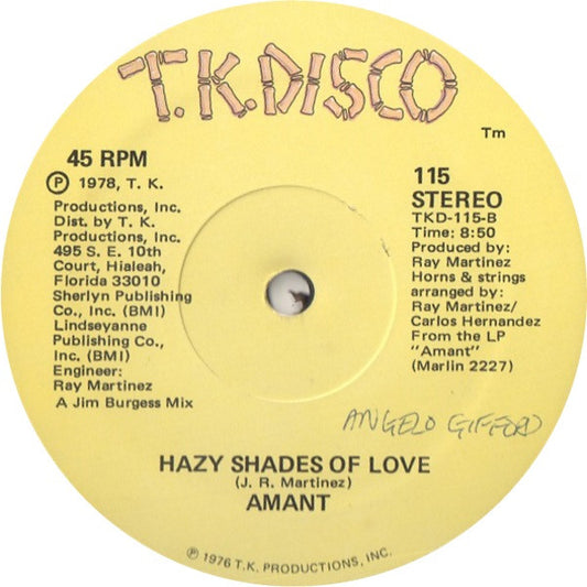 Amant : If There's Love / Hazy Shades Of Love (12")