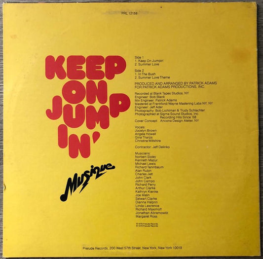 Musique : Keep On Jumpin' (LP, Album, Whi)