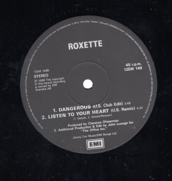 Roxette : Listen To Your Heart / Dangerous (12")
