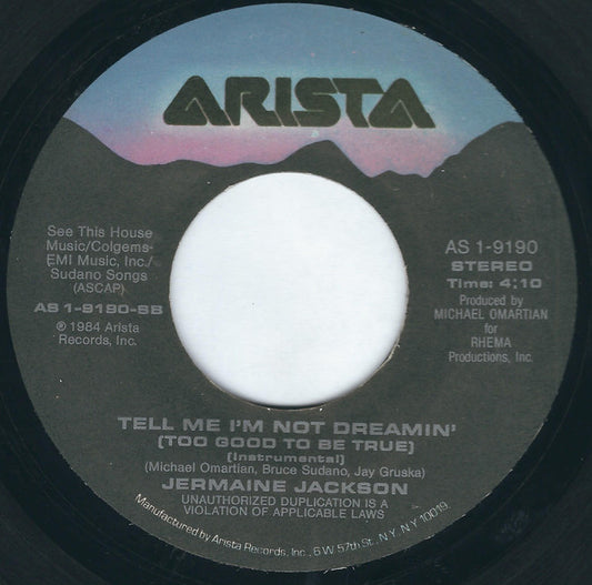 Jermaine Jackson : Dynamite / Tell Me I'm Not Dreamin' (Too Good To Be True) (7", PRC)