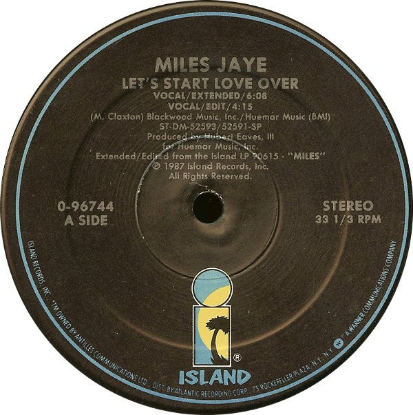 Miles Jaye : Let's Start Love Over (12")