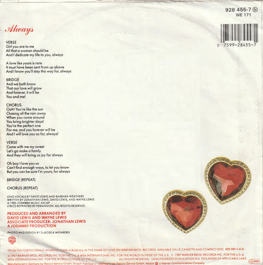 Atlantic Starr : Always (7", Single)