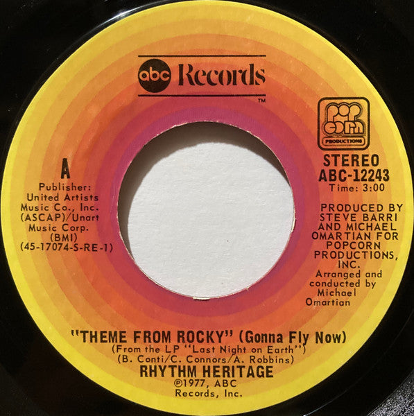 Rhythm Heritage : Theme From Rocky (Gonna Fly Now) (7", Single, Styrene, Ter)