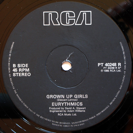 Eurythmics : There Must Be An Angel (Playing With My Heart) (Special Dance Mix !) (12", Single)