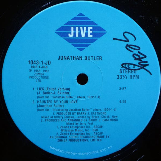 Jonathan Butler : Lies (12")