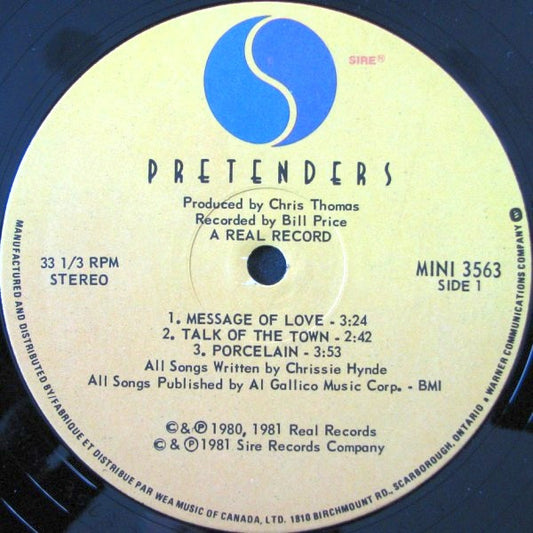 Pretenders* : Extended Play (12", EP, Qua)