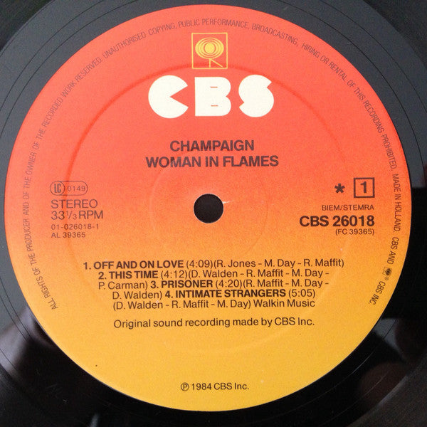 Champaign : Woman In Flames (LP, Album)