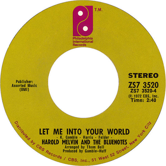 Harold Melvin And The Blue Notes : If You Don't Know Me By Now / Let Me Into Your World (7", Single, Styrene, Pit)