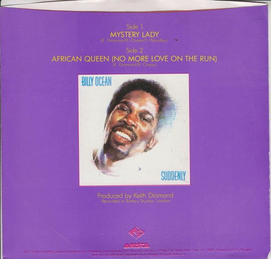 Billy Ocean : Mystery Lady (7", Styrene)