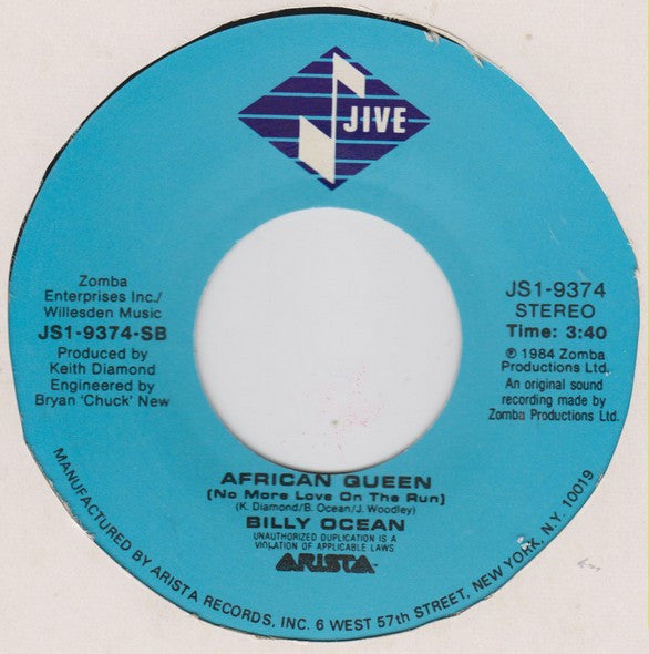 Billy Ocean : Mystery Lady (7", Styrene)