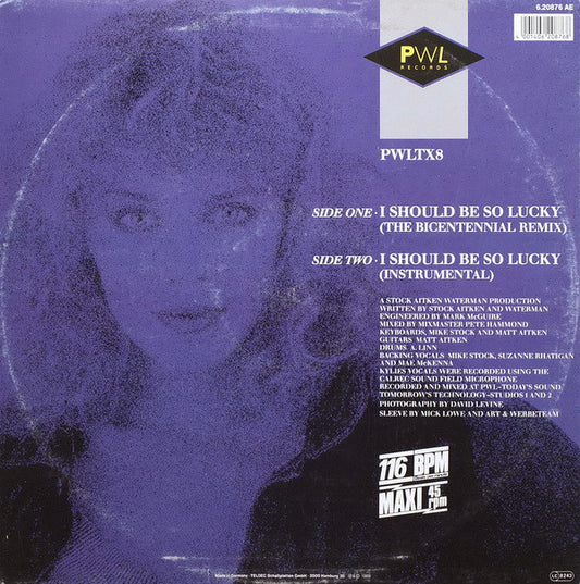 Kylie Minogue : I Should Be So Lucky (The Bicentennial 200 Remix) (12", Maxi)