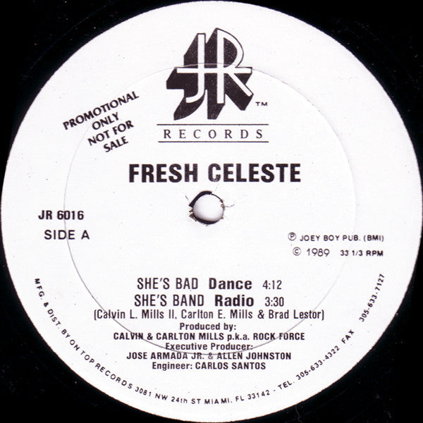 Fresh Celeste : She's Bad (12", Promo)