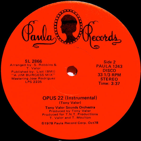 Tony Valor Sounds Orchestra : Love Has Come My Way (12")