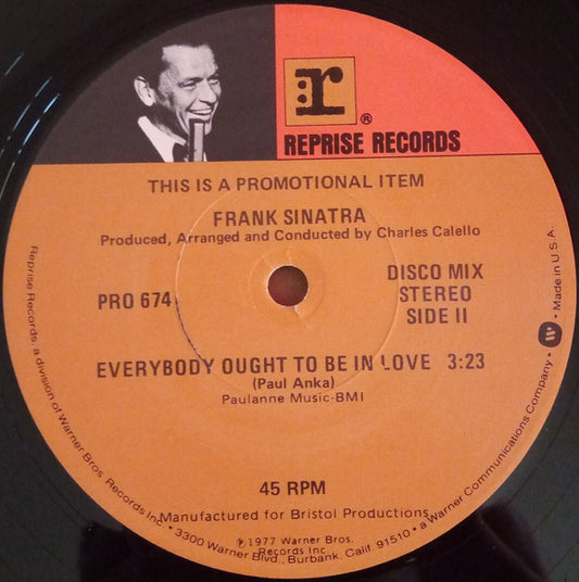 Frank Sinatra : Night And Day (Disco Mix) (12", Promo)