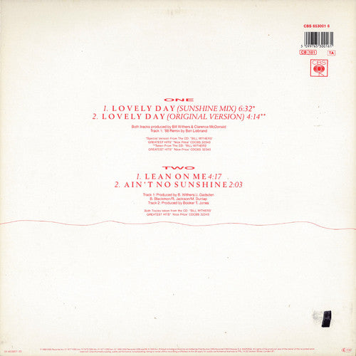 Bill Withers : Lovely Day (Sunshine Mix) (12", Maxi)