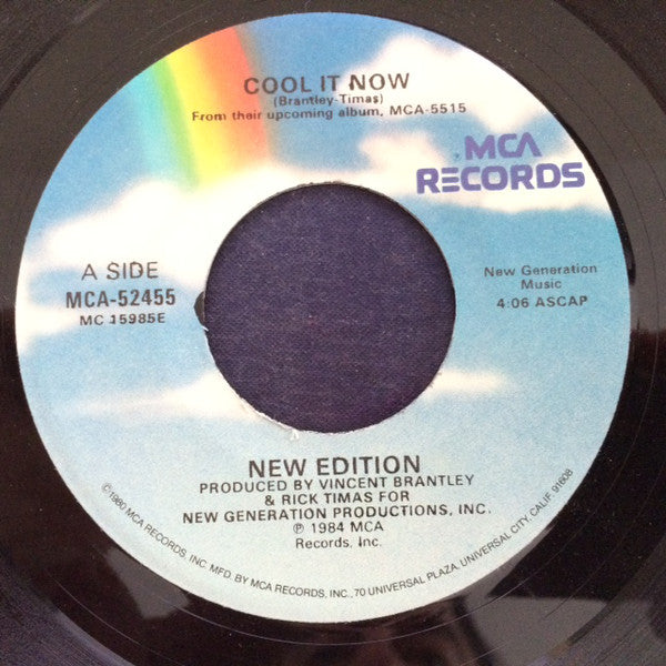 New Edition : Cool It Now (7", Single, Glo)