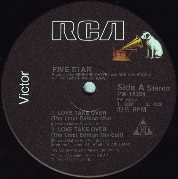 Five Star : Love Take Over (12", Single)