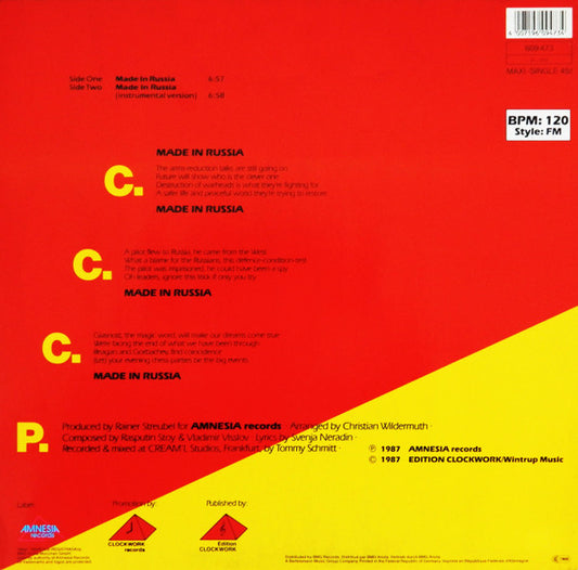 C.C.C.P. : Made In Russia (12", Maxi)