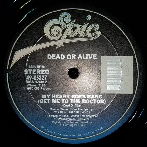 Dead Or Alive : My Heart Goes Bang (Get Me To The Doctor) (American Wipe-Out Mix) (12")