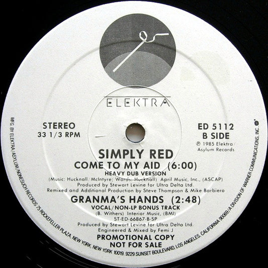 Simply Red : Come To My Aid (12", Promo)