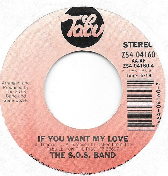 The S.O.S. Band : Tell Me If You Still Care (7")