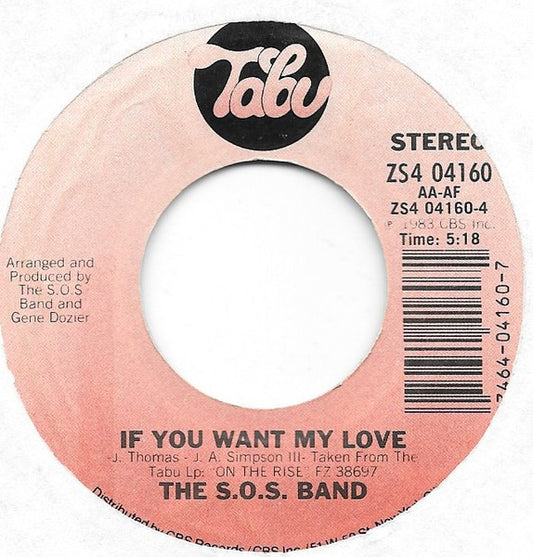 The S.O.S. Band : Tell Me If You Still Care (7")