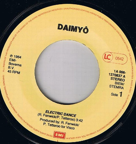 Daimyô* : Electric Dance (7", Single)