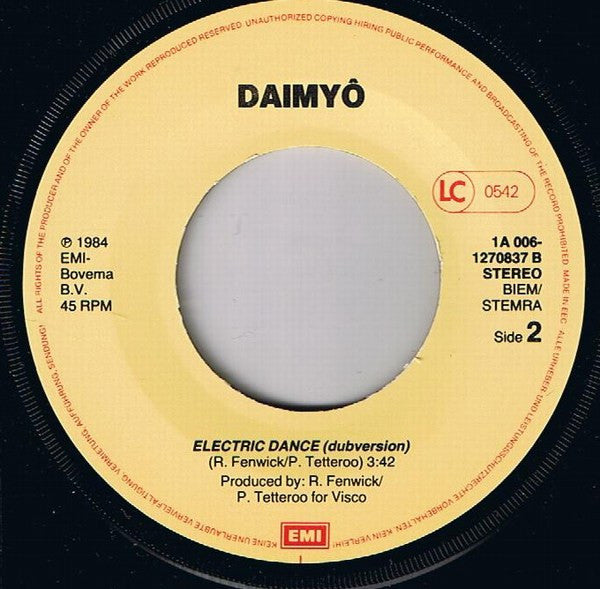 Daimyô* : Electric Dance (7", Single)