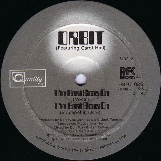 Orbit (3) Featuring Carol Hall : The Beat Goes On (12")