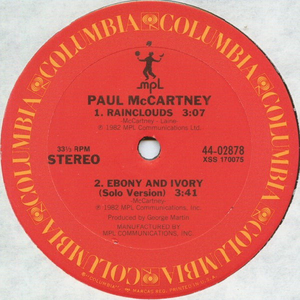 Paul McCartney : Ebony And Ivory (12")
