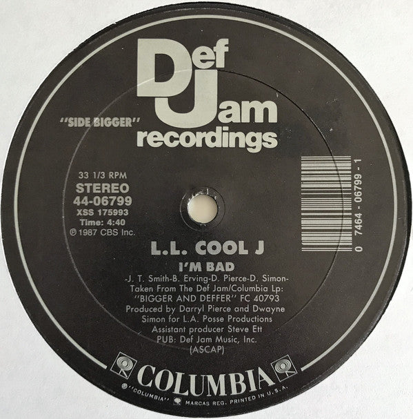 LL Cool J : I'm Bad / Get Down (12", Single)