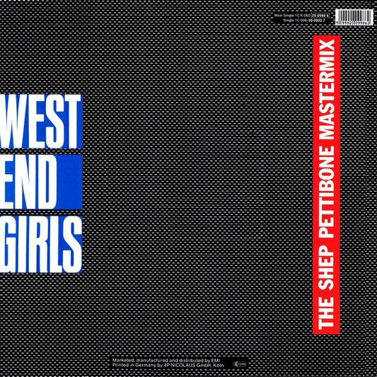 Pet Shop Boys : West End Girls (The Shep Pettibone Mastermix) (12", Maxi, RP)