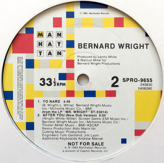 Bernard Wright : After You (12", Promo)