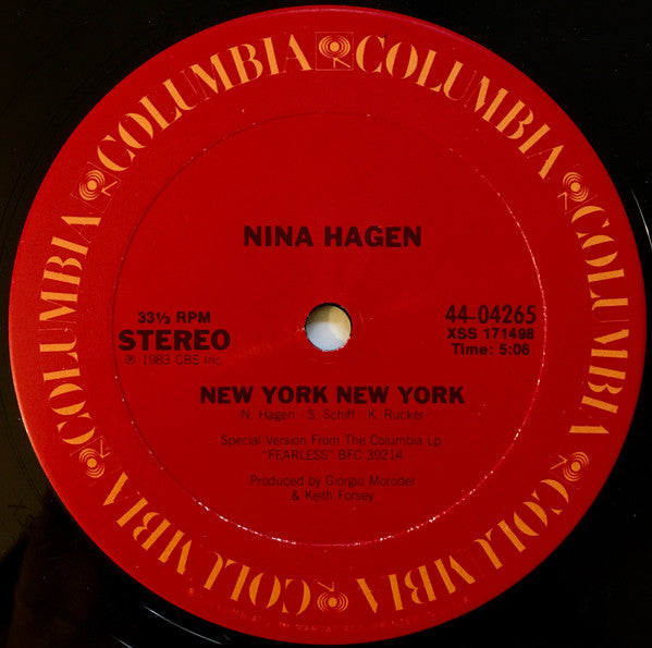 Nina Hagen : New York New York (12", Pit)