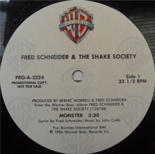 Fred Schneider & The Shake Society : Monster (12", Promo)