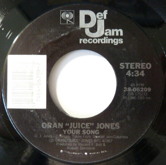 Oran "Juice" Jones* : The Rain / Your Song (7", Single, Styrene, Pit)