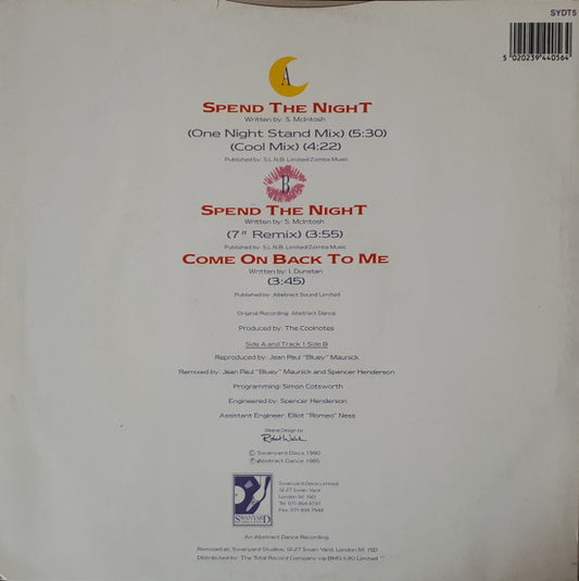 The Cool Notes : Spend The Night (Remix) (12")