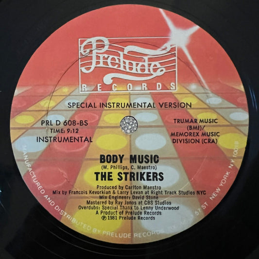 The Strikers : Body Music (12")