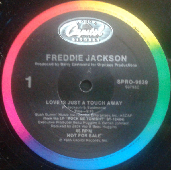 Freddie Jackson : Love Is Just A Touch Away (12", Promo)