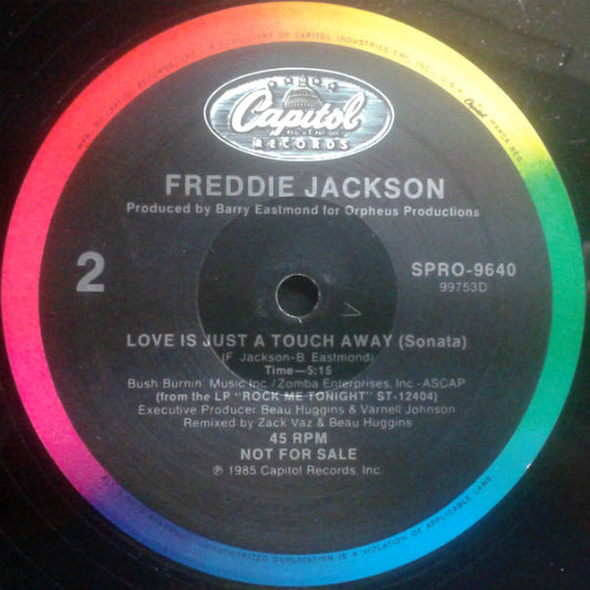 Freddie Jackson : Love Is Just A Touch Away (12", Promo)